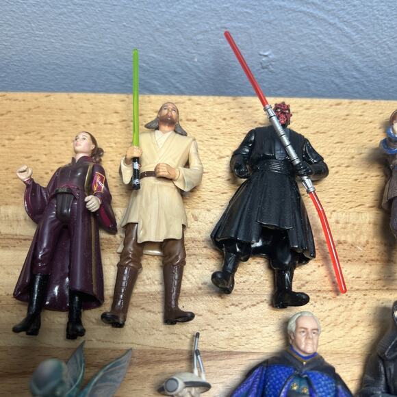 Lot of 15 Star Wars Episode 1 Phantom Figures Darth Sidious Maul Obi 3.75” 1998 - Picture 2 of 11